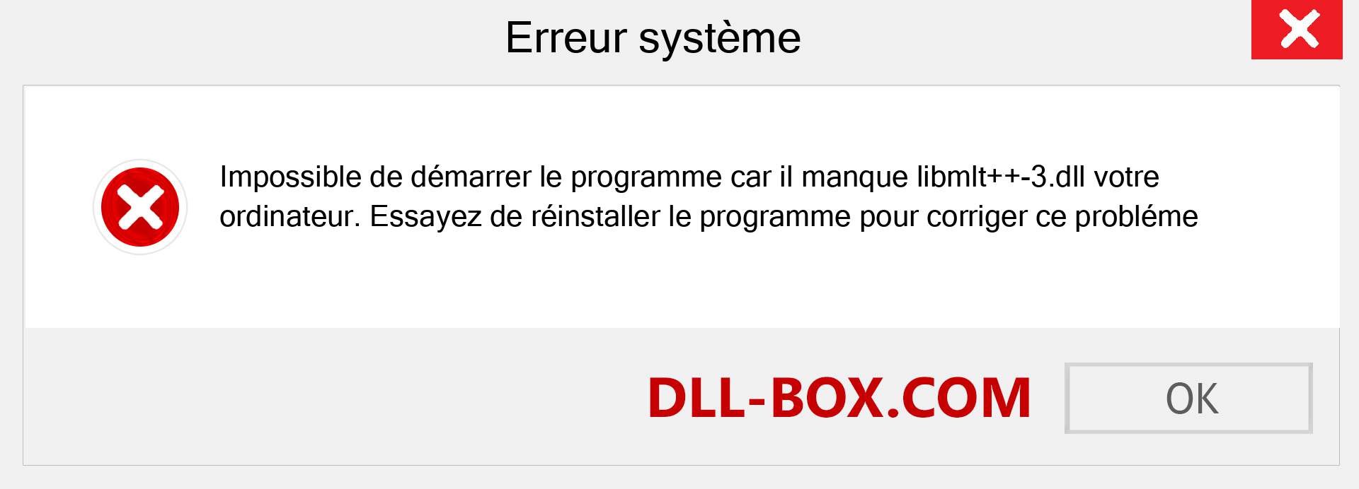 Le fichier libmlt++-3.dll est manquant ?. Télécharger pour Windows 7, 8, 10 - Correction de l'erreur manquante libmlt++-3 dll sur Windows, photos, images