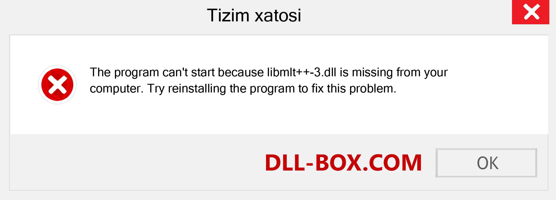 libmlt++-3.dll fayli yo'qolganmi?. Windows 7, 8, 10 uchun yuklab olish - Windowsda libmlt++-3 dll etishmayotgan xatoni tuzating, rasmlar, rasmlar